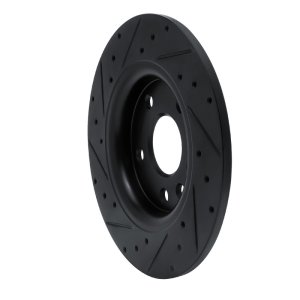 Chrysler Voyager Brake Rotor (1) - Rear Right - R1 Concepts - Drilled & Slotted - Black - `17-`25